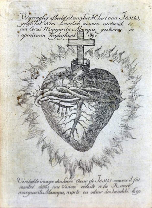 Изображение сердца в XVIII веке.