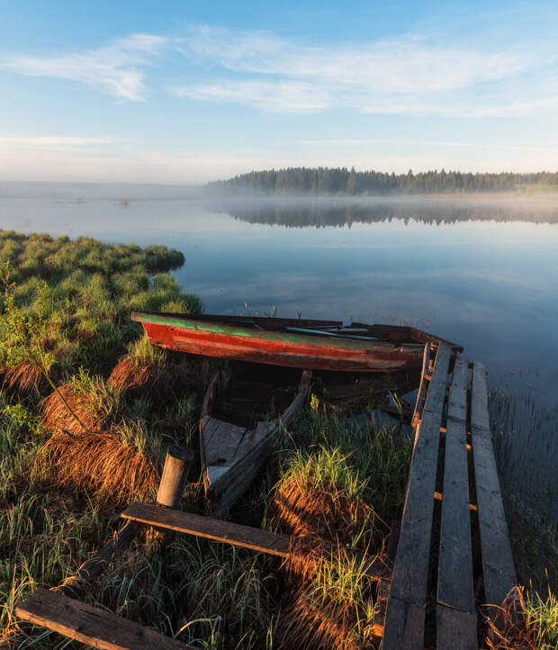 Рассвет на реке Песчанка