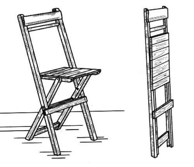 Делаем деревянный складной стул со спинкой своими руками