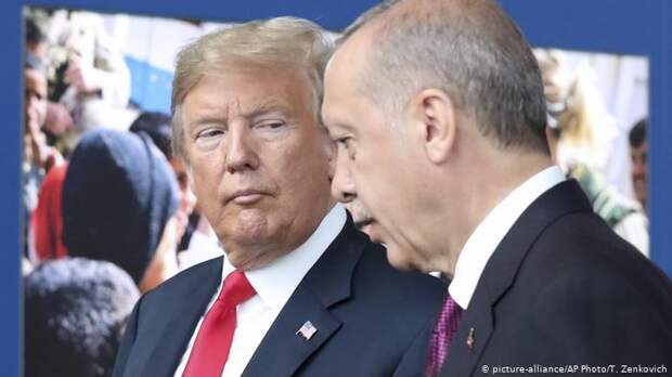 Трамп и Эрдоган на саммите НАТО в Брюсселе