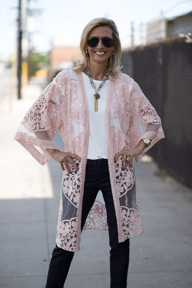 Blush Pink lace jacket