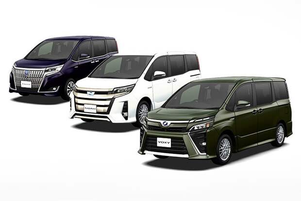 Трое за одного: обновлены минивэны Toyota Noah, Voxy и Esquire