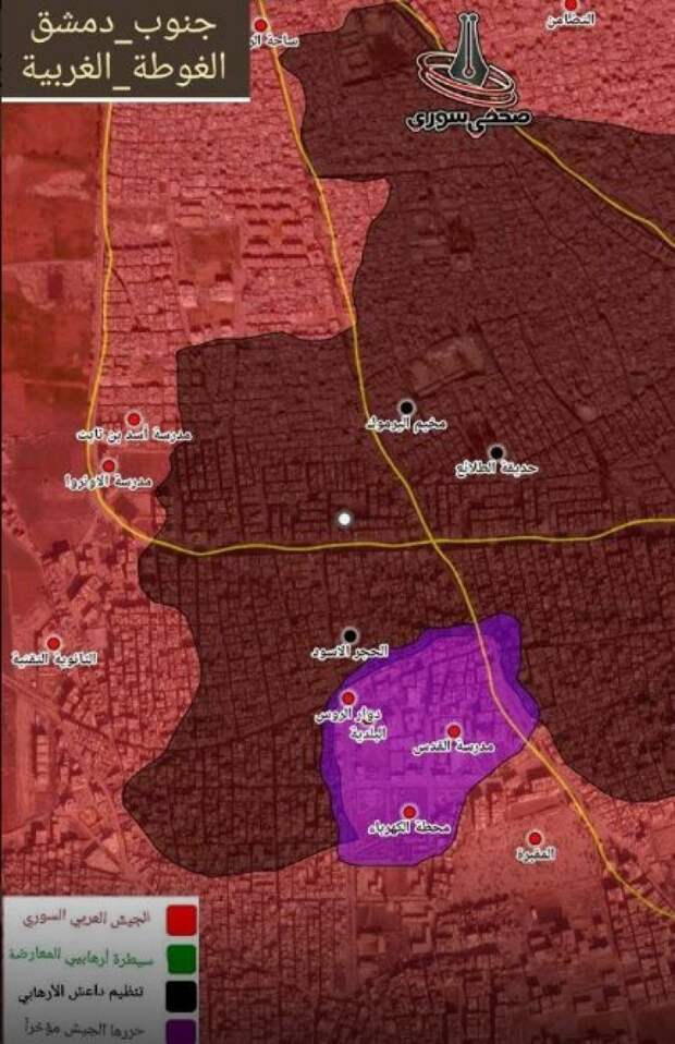 Разрезать котёл на мелкие части: новые подробные карты боев на юге Дамаска