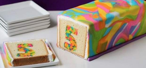 Рецепт разноцветного пирога