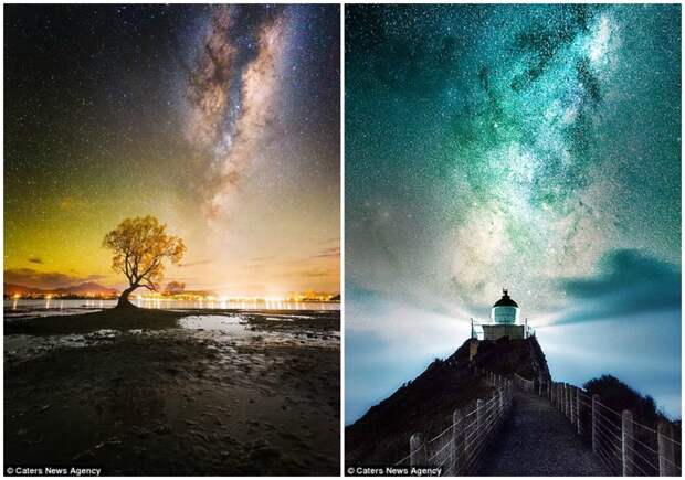 Неземная красота млечного пути над Новой Зеландией галактика, звезды, красиво, млечный путь, небо, ночь, сияние, фото