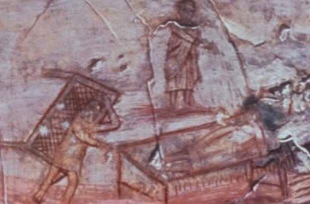 Раннее изображение Христа, исцеляющего парализованного человека.