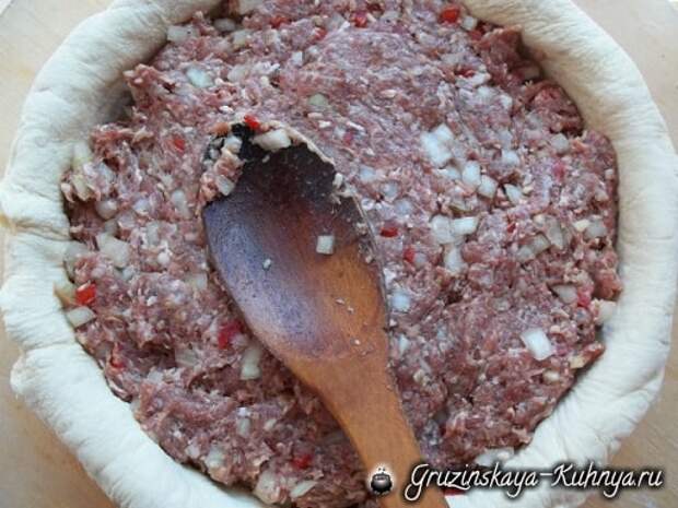Рецепт кубдари с начинкой из мясного фарша (6)