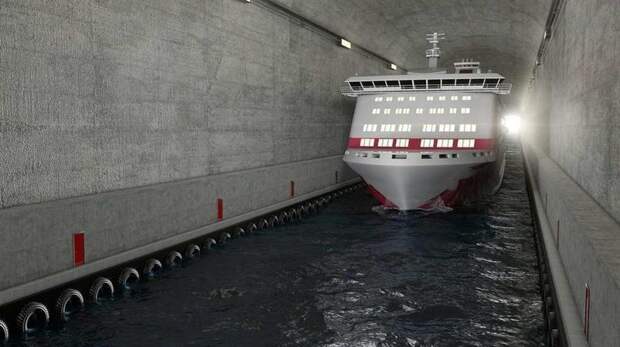 Норвегия может построить первый в мире тоннель для судов корабль, норвегия, суда, тоннель