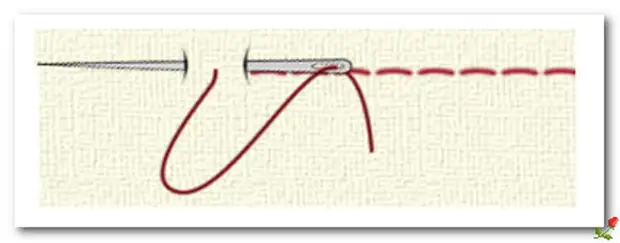 Потайной шов ручной схема