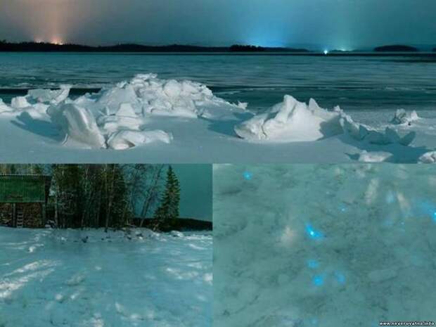 В Арктике замечено странное голубое свечение снега