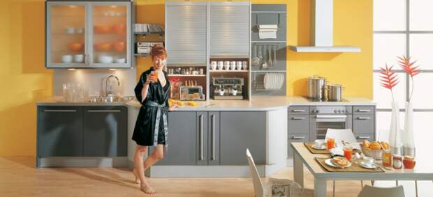 Картинки по запросу сочетание серого цвета в интерьере кухни