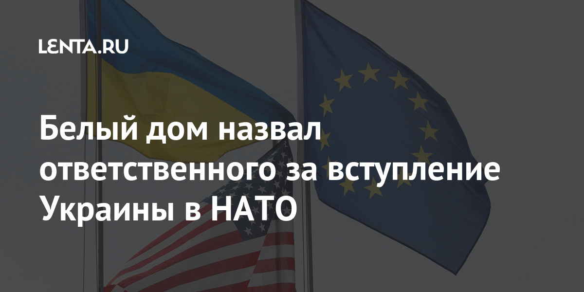 Белый дом назвал ответственного за вступление Украины в НАТО