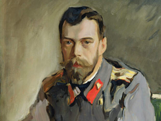 Портрет Николая II, фрагмент картины Валентина Серова