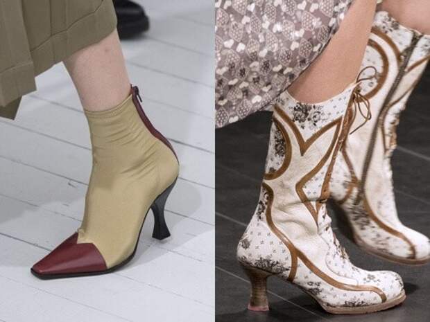 модные тенденции обуви весна лето 2018 каблук рюмка