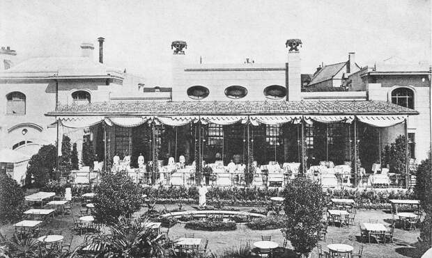 Сад и веранда ресторана товарищества «Эрмитаж Оливье», Москва, 1905-1907-е годы
