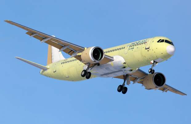 Четвертый МС-21-300 под серийным номером 0006 во время первого полета
