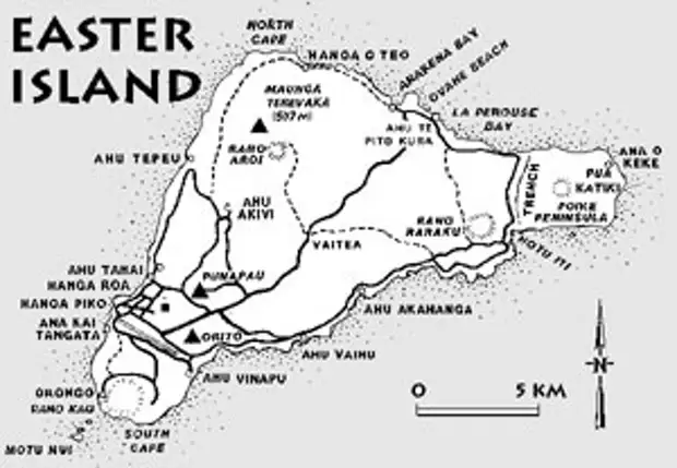 Где находится остров пасхи на карте