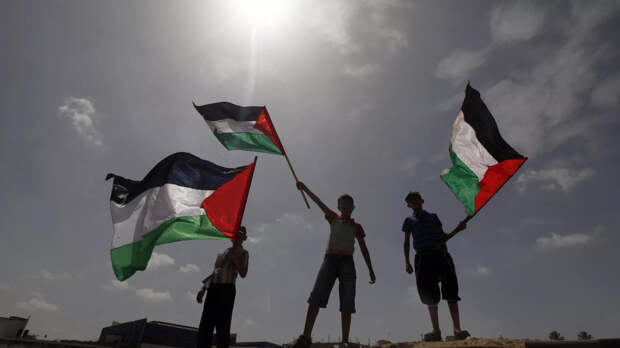 Палестинцы c флагами - РИА Новости, 1920, 27.09.2025
