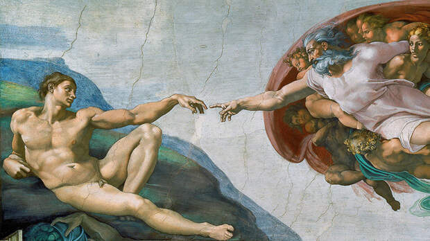 Микеланджело. «Сотворение Адама»