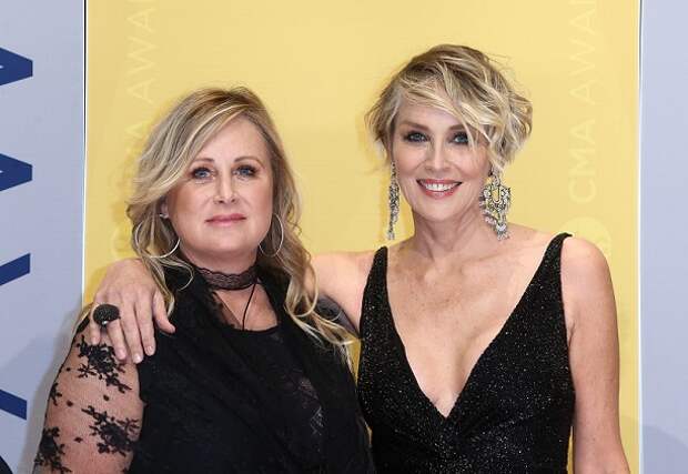 Mandatory Credit: Photo by Debby Wong/REX/Shutterstock (6908269kf) Kelly Stone and Sharon Stone 50th Annual CMA Awards, Arrivals, Nashville, USA - 02 Nov 2016