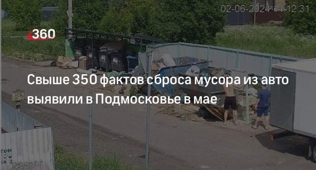 Свыше 350 фактов сброса мусора из авто выявили в Подмосковье в мае
