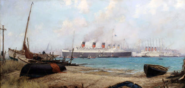 Arrival of QUEEN MARY At Southampton (700x337, 247Kb)