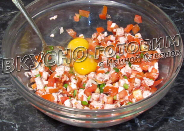 Лепешки заварные с куриной грудкой и твердым сыром - шаг 11