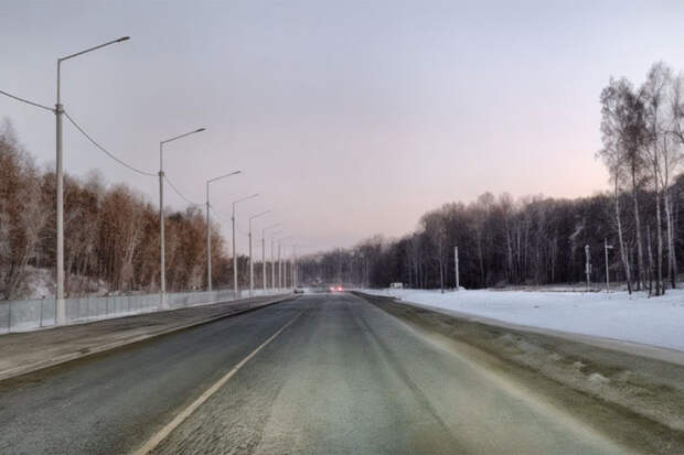 В Новосибирской области сдан в эксплуатацию обновлённый участок дороги к СКИФу