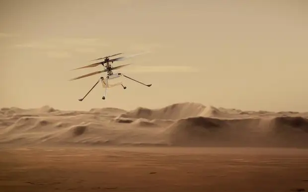 Вертолет Ingenuity впервые поднялся в небо Марса