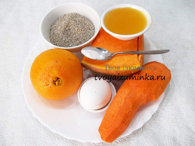 Диетический морковно-тыквенный пирог, ингредиенты