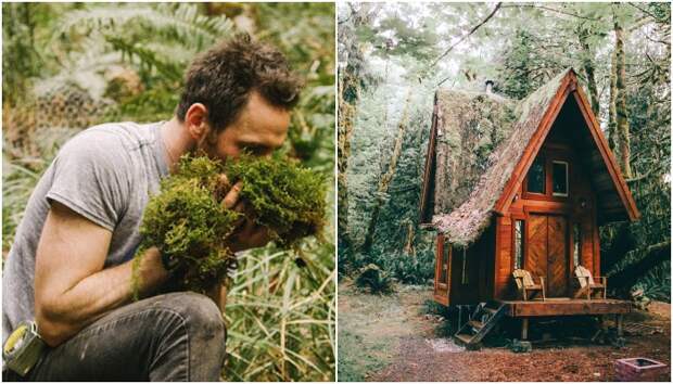 Очаровательный домик Джейкоб Витцлинг также построил из вторсырья и без электроинструментов. Очаровательный домик Джейкоб Витцлинг также построил из вторсырья и без электроинструментов.