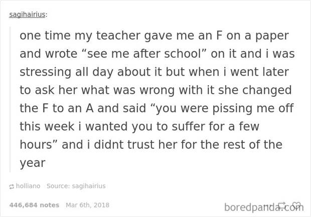 Teacher Wrote “See Me After School”