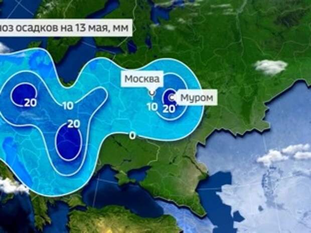 Погода муром карта осадков