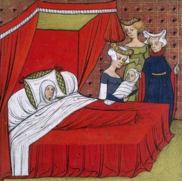 рождение Людовика VIII, средневековая миниатюра