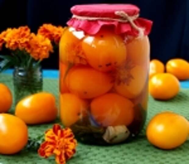 Маринованные помидоры с кориандром и чернобрывцами