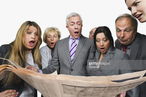 People shocked newspaper