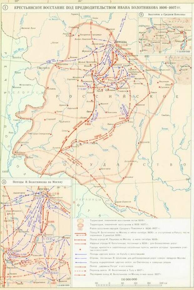 Карта «восстания» Болотникова / konturmap.ru