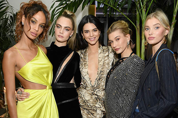 Кара Делевинь, Кендалл Дженнер и Хейли Болдуин на вечеринке в Нью-Йорке