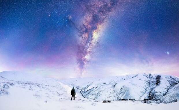 Созерцание звезд в Новой Зеландии.