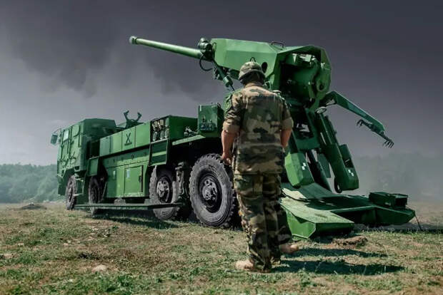 На испытаниях новых боеприпасов гаубица Caesar 8х8 поразила цели на дистанции более 42 километров