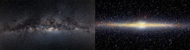 Рис. 3. Фотографии центра Галактики