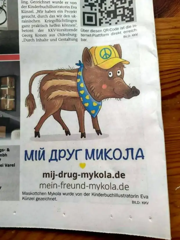 «Мой друг Мыкола»: немецкая пресса изобразила украинских беженцев в виде свиньи-хиппи