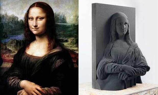 Легендарная Джоконда и её 3D-реплика.