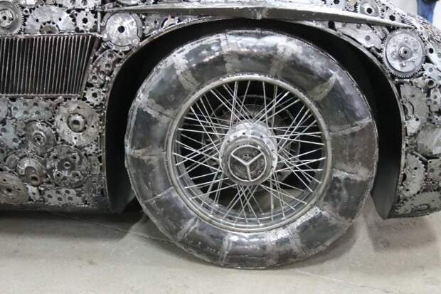 Потрясающие копии автомобили созданные из старых запчастей авто, искусство, скульптура