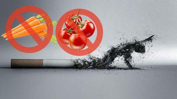 Интересные факты о еде, курение и овощи, морковь и томаты вредны при курении