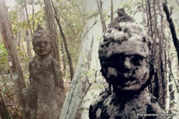 В Таиланде обнаружили лесной термитник, построенный в форме человеческого ребенка - мальчик, призрак, термитник, Таиланд, буддизм, храм