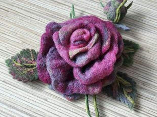 Когда в руках распускаются цветы: создаем розочку из шерсти | Ярмарка Мастеров - ручная работа, handmade