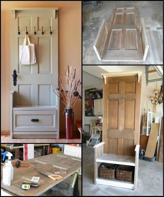 Антикварная мебель из старых дверей. 5 идей для украшения дома — своими руками