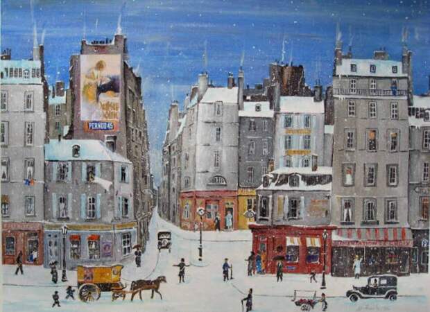 Зимний Париж.  Автор: Michel Delacroix.