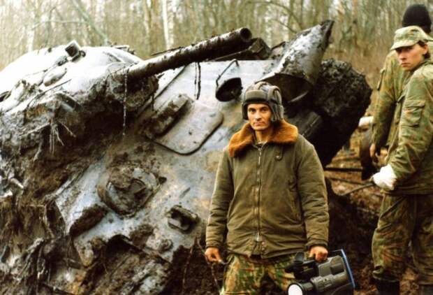 Подъём танка Т-34-76 из озера Жарки в 1998 году Великая Отечественная Война, танк Т-34-76